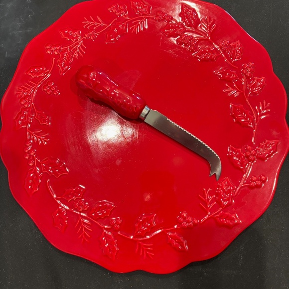 Christmas Plate & Knife - Picture 1 of 2